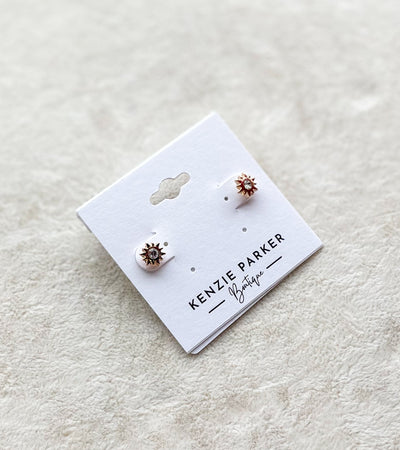 Gold Sunburst Studs