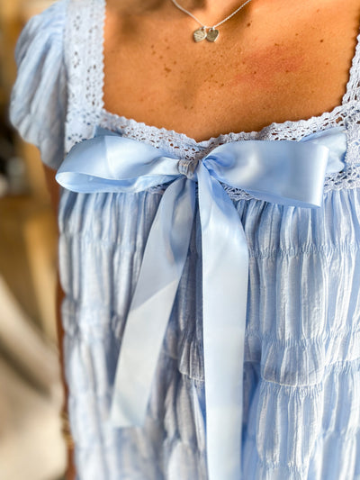 Amber Umgee Blue Bow Top