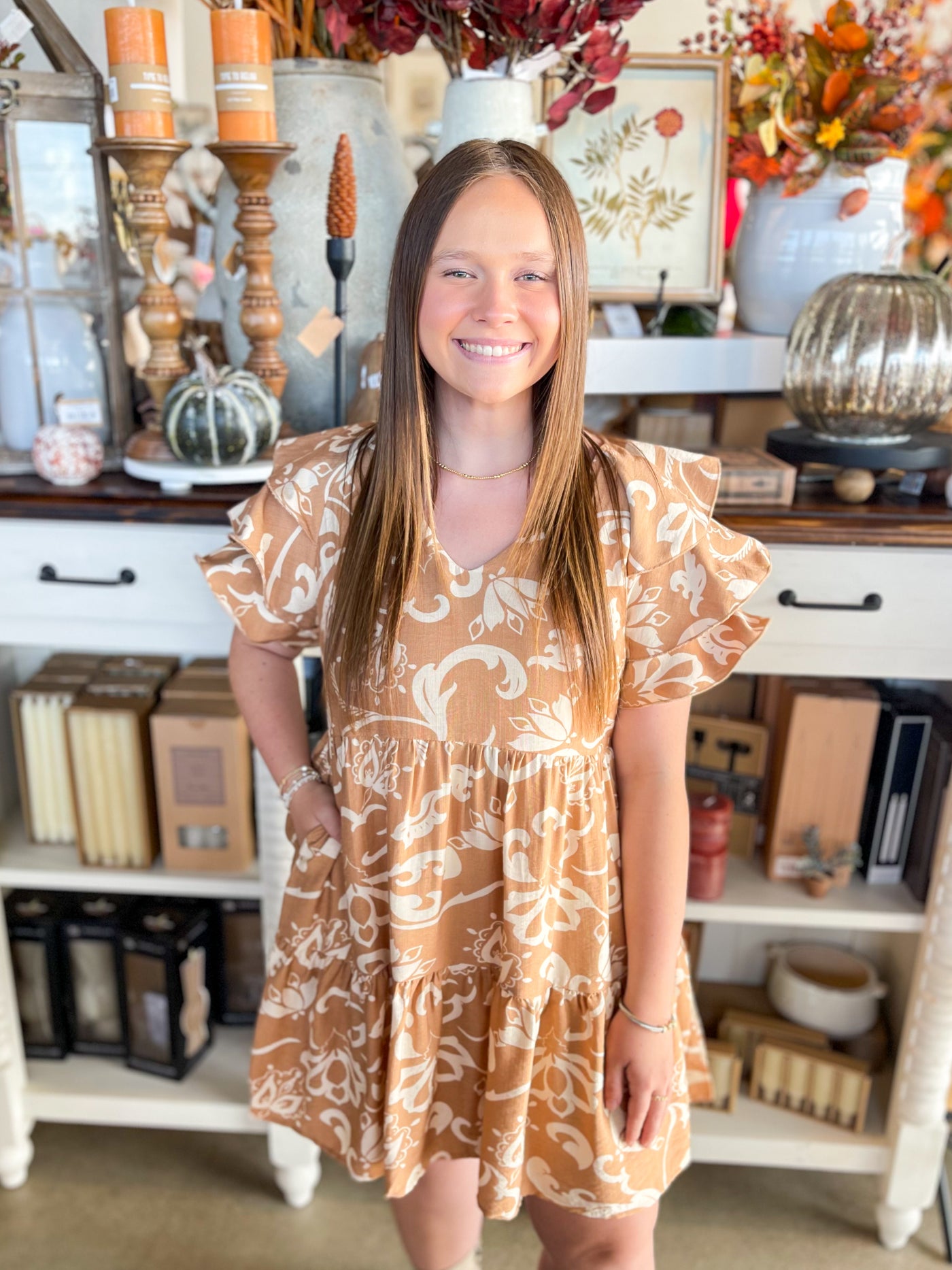 Taupe Larias Dress