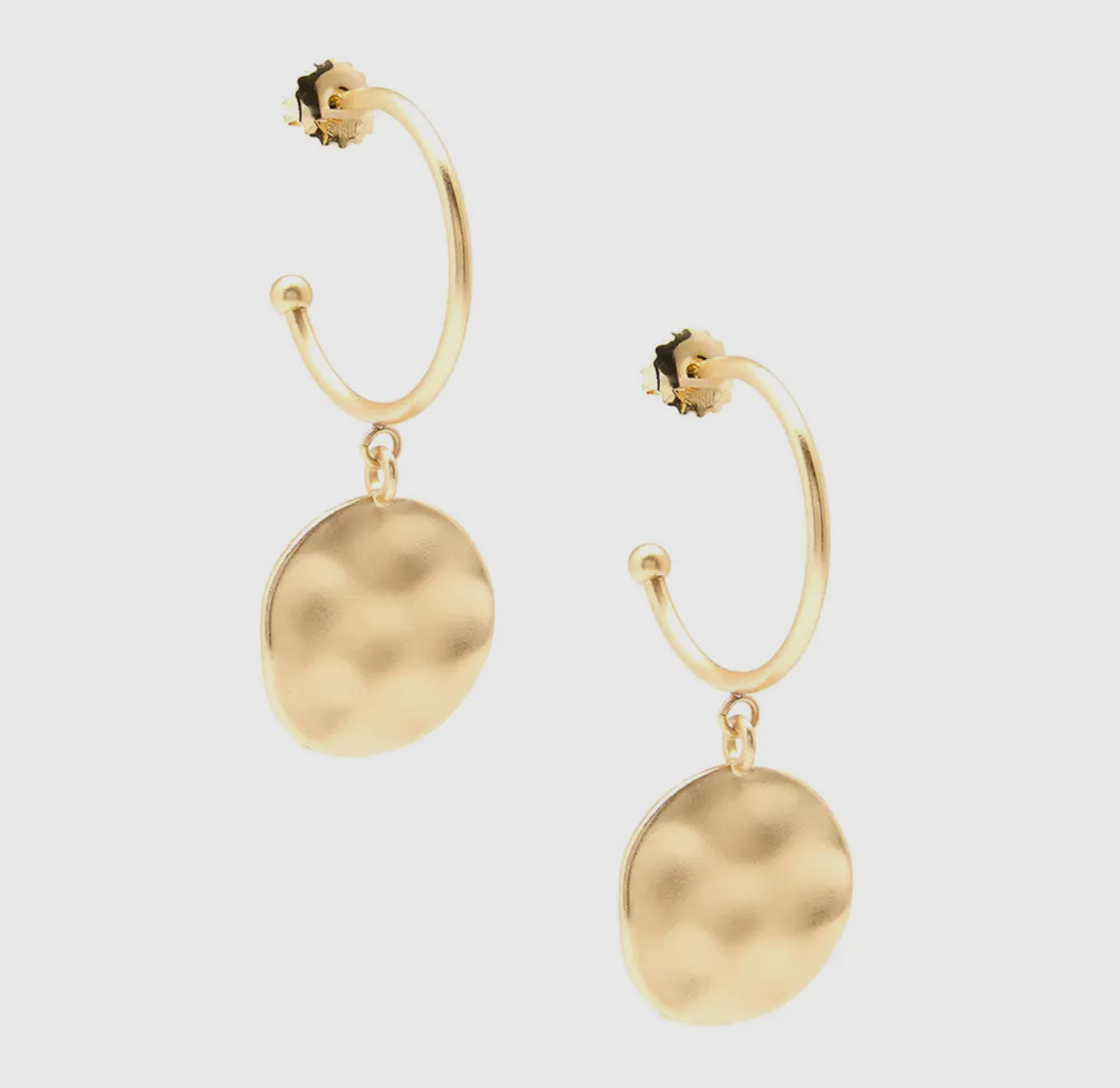 Medallion Charm Hoop Earrings