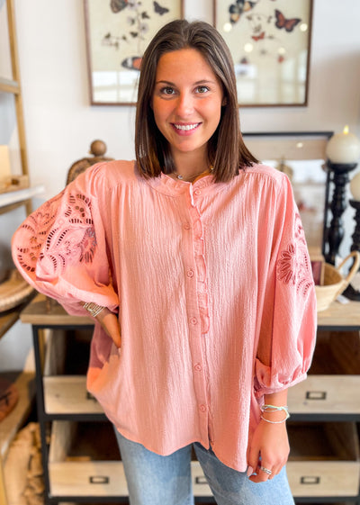 Easel Blush Raya Top