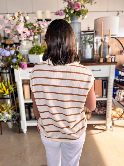 Mocha Stripe Ashley Top