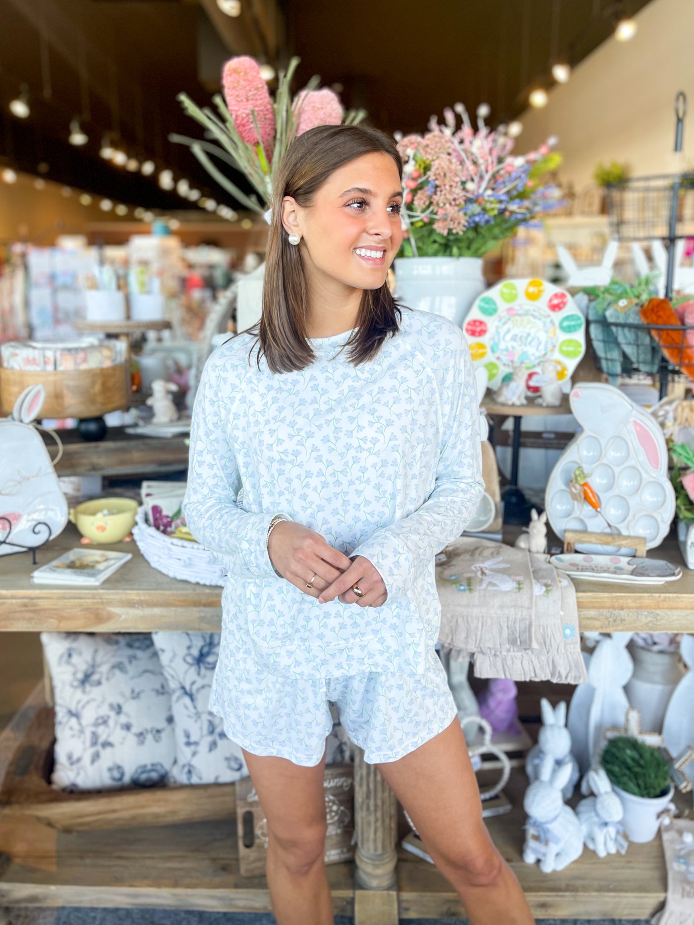 Annie Petal Dance Blue PJ Set