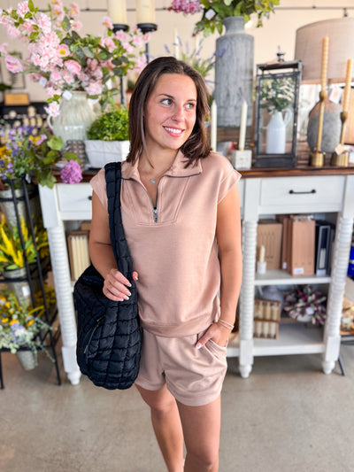 Aleshia Taupe Short Set