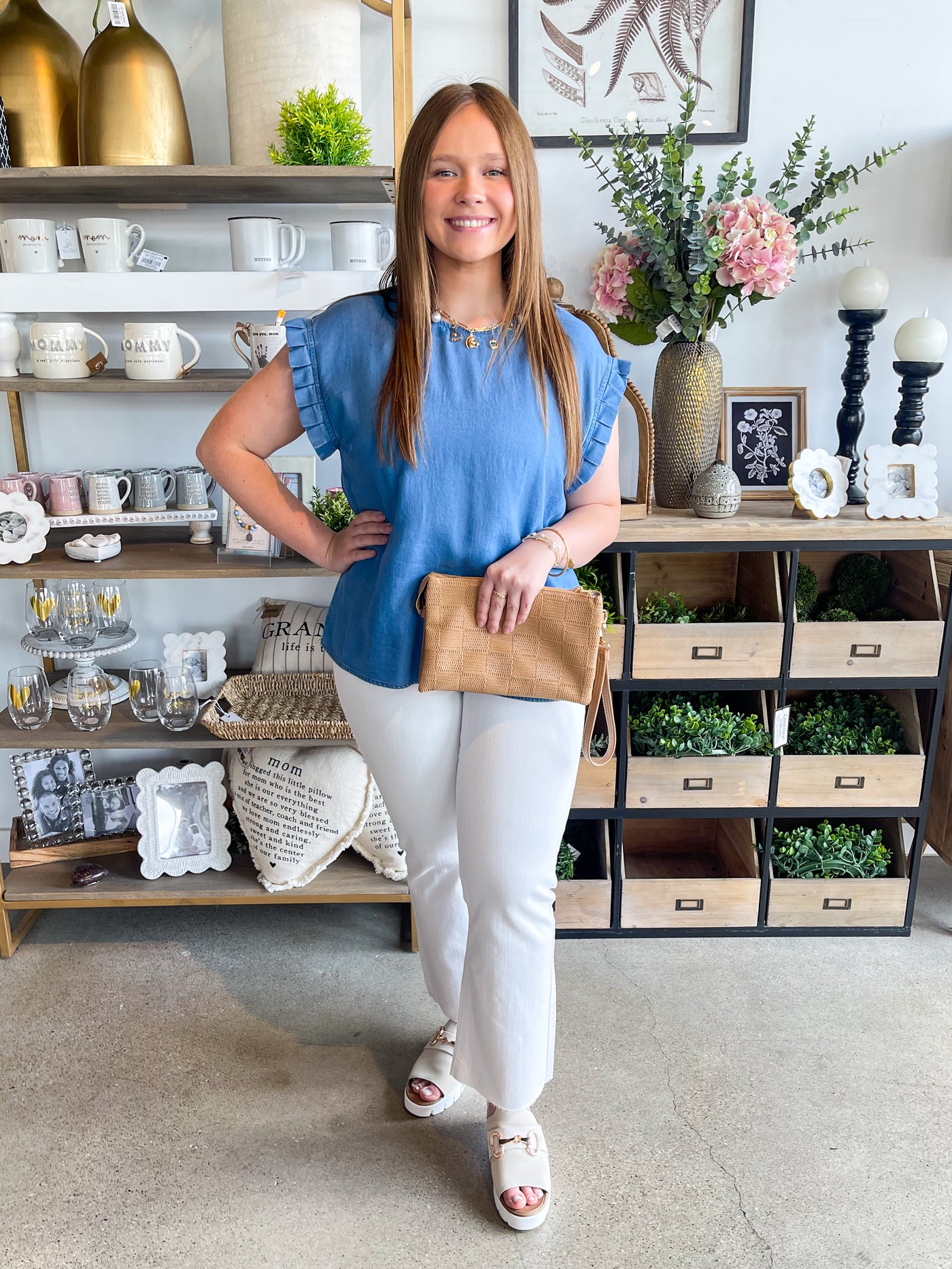 Denim Tencel Tia Top