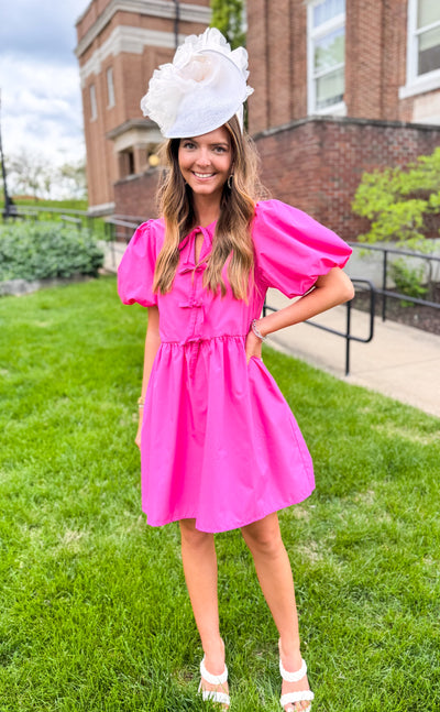 Zuri Entro Pink Bow Dress