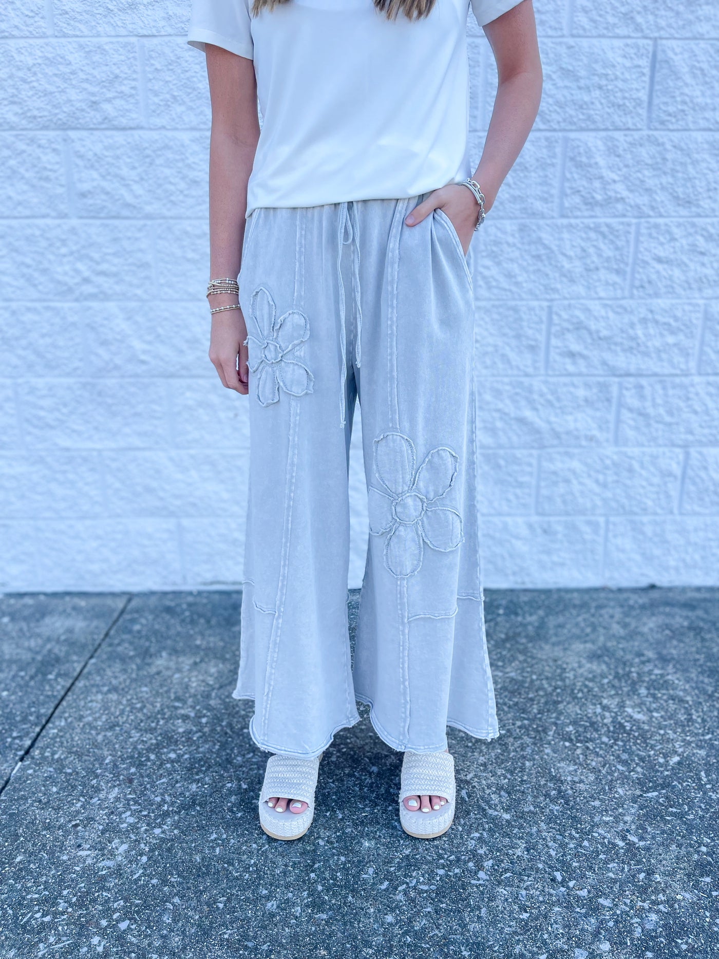 Stone Flower Patch Pant