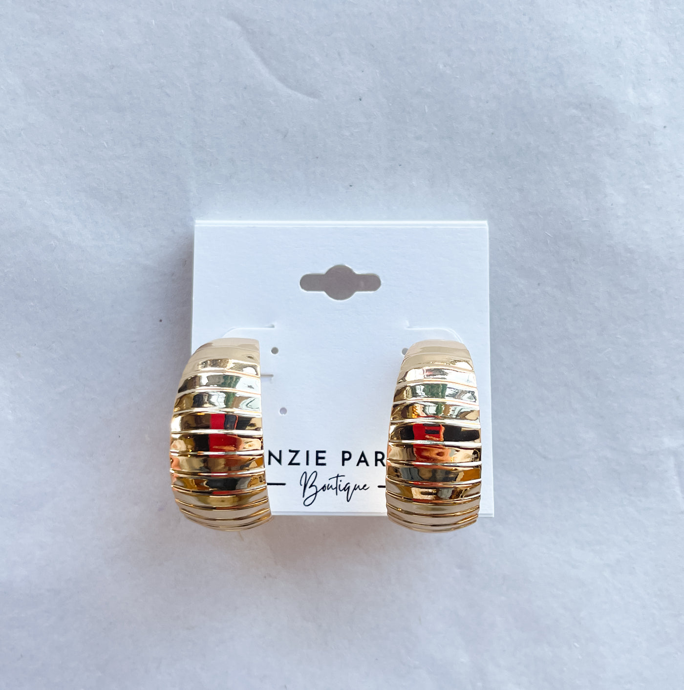 Gold Omega Metal Hoop