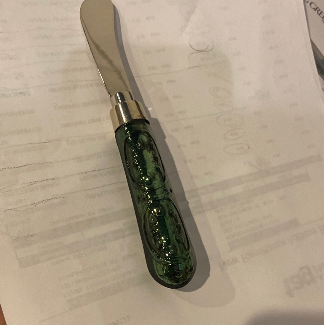 Tag Glass Handle Cheese Spreader