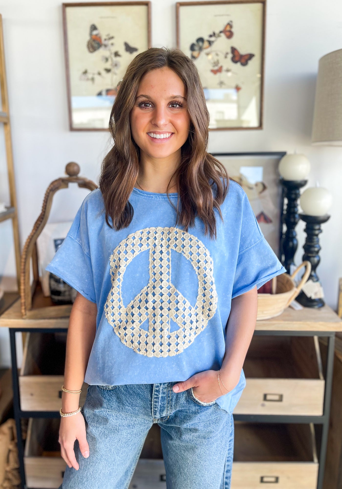 Umgee Orchid Blue Peace Top