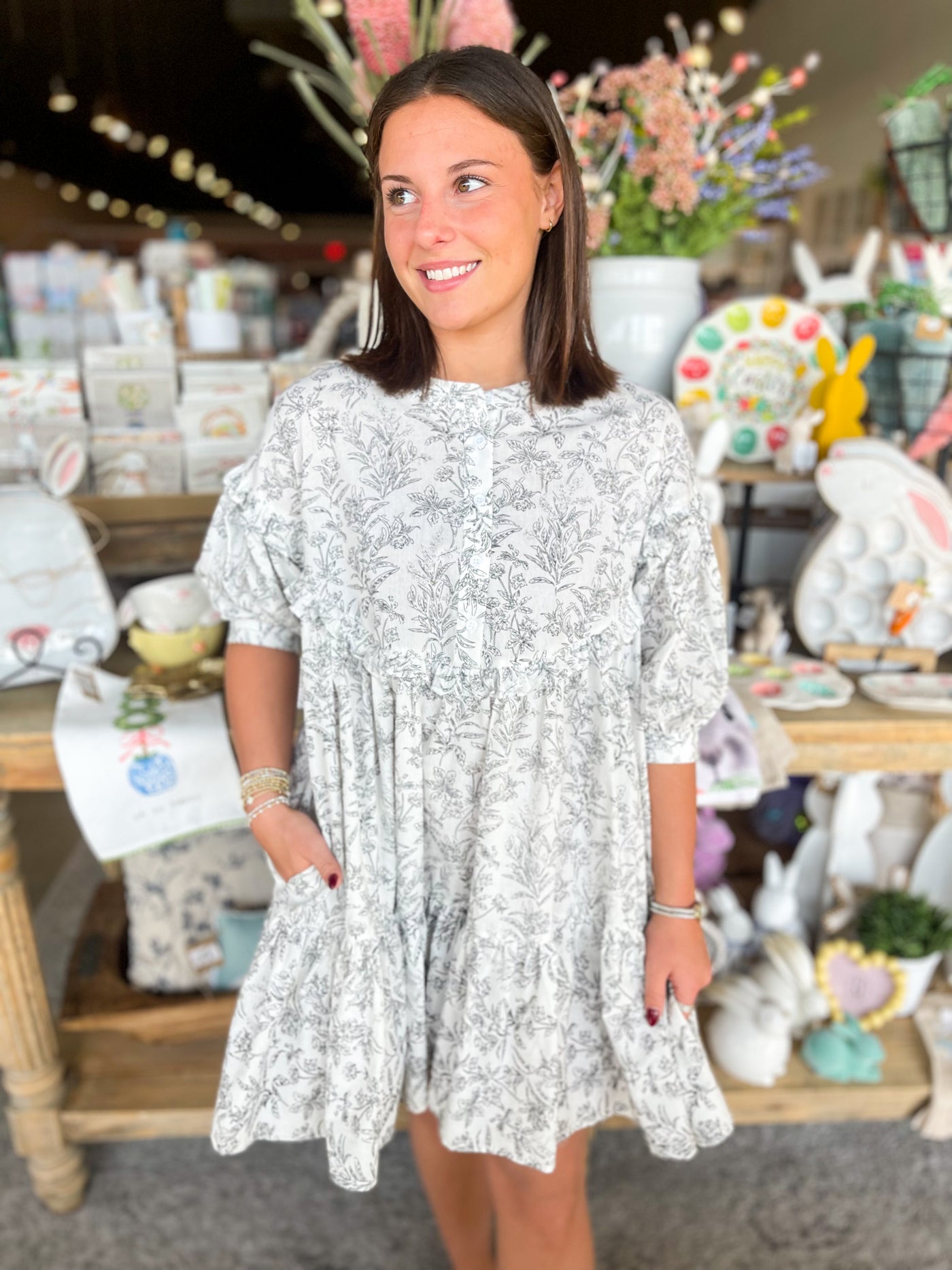 Ivy Ruffle Tiered Floral Mini Dress