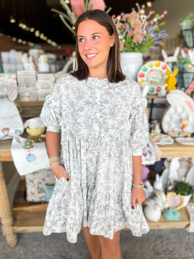 Ivy Ruffle Tiered Floral Mini Dress