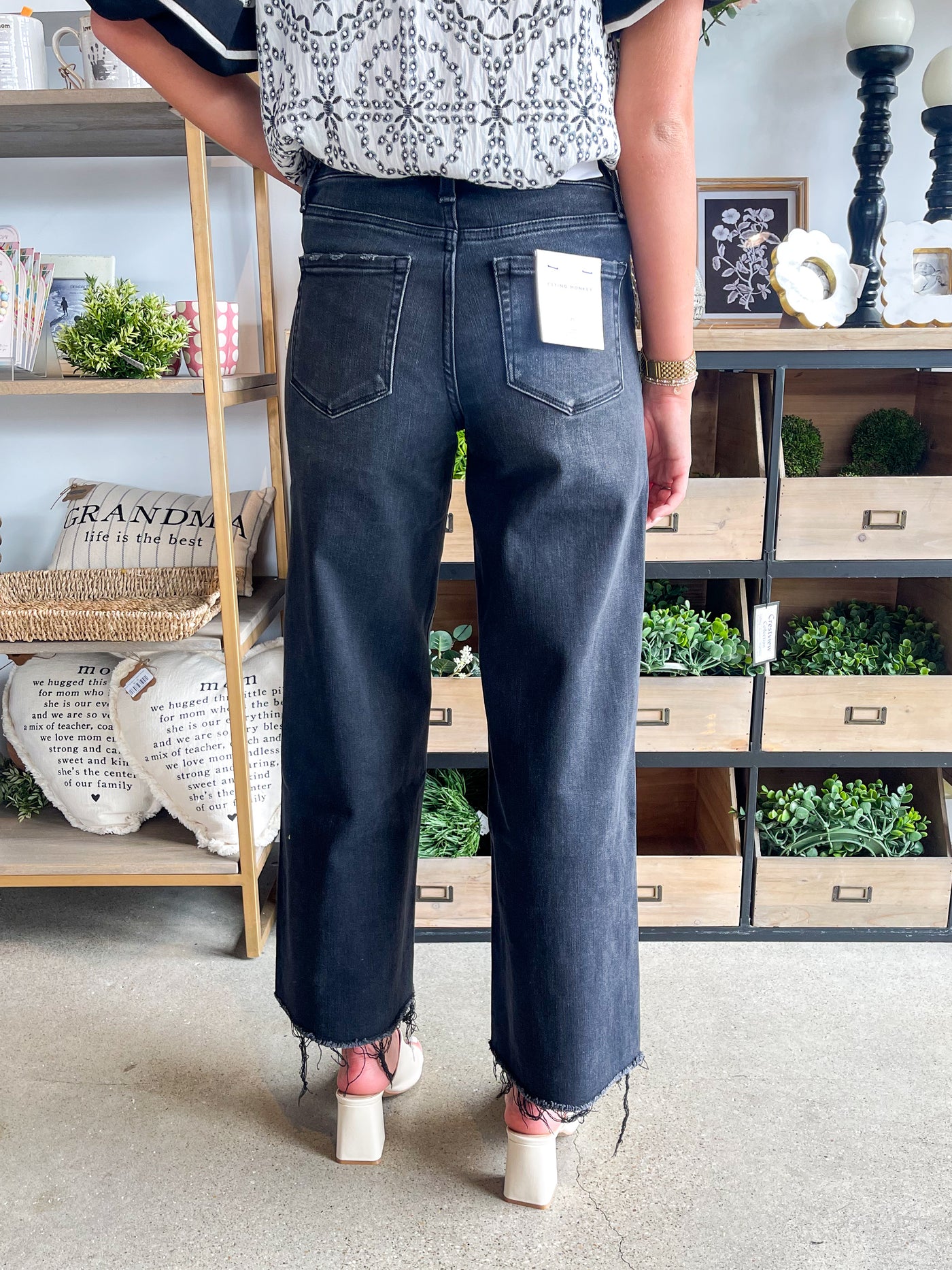 Flying Monkey High Rise Ankle Wide Jean