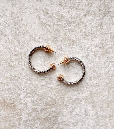 Layla Edge Twisted Metal Hoops