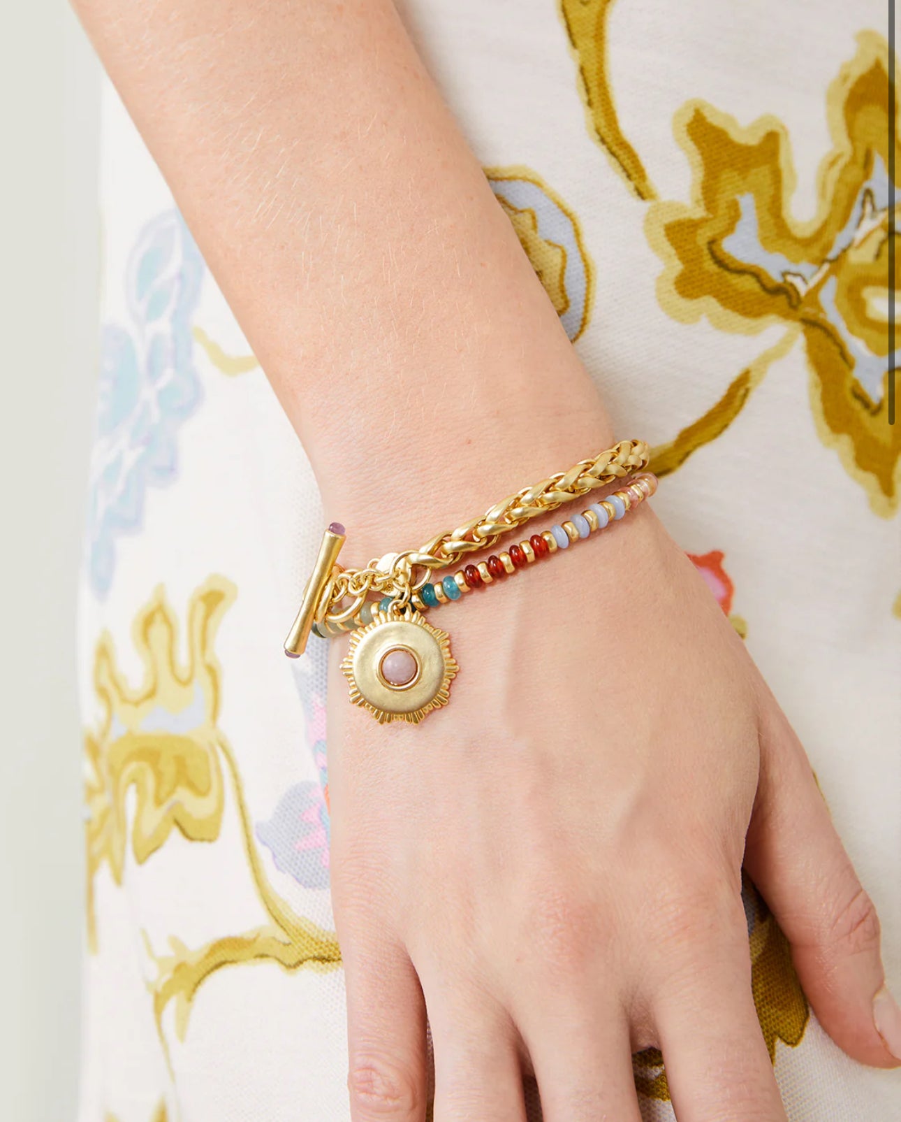 Spartina Medallion Toggle Bracelet Lilac
