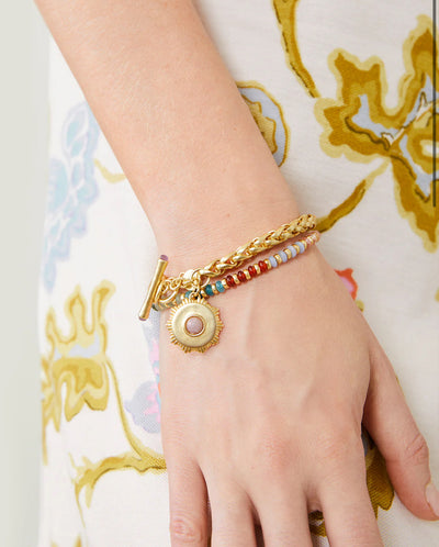 Spartina Medallion Toggle Bracelet Lilac