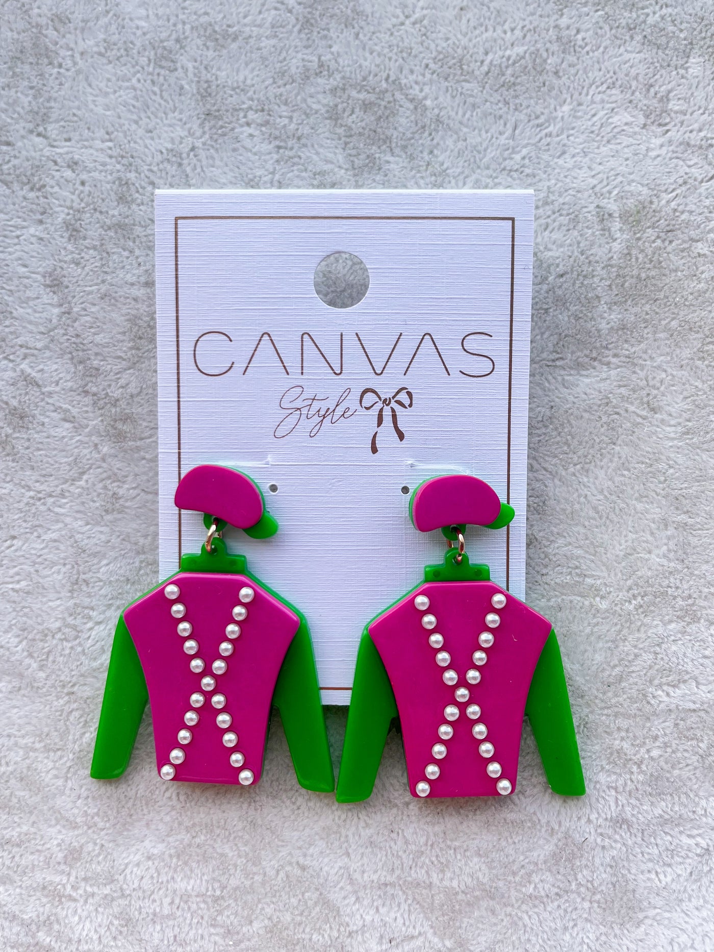 Justify Jockey Silk Resin Drop Earrings