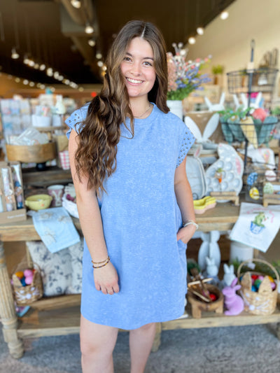 Umgee Blue Alitze Dress