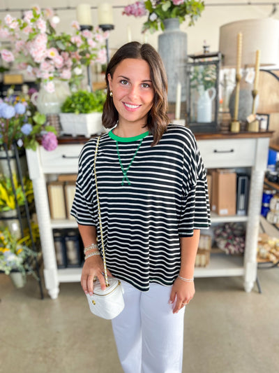 Kelly Green Trim Jodi Top