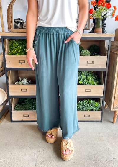 Umgee Seaweed Wide Leg Pant