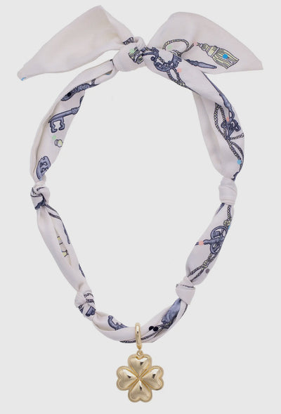 Canvas Style Scarf Necklace