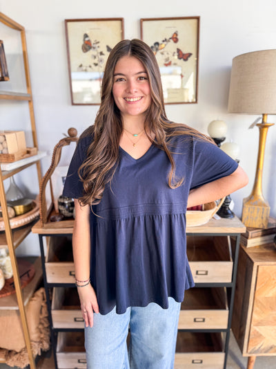 Navy Stephanie Top