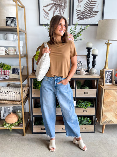 Cello Light Mid Waist Barrel Jean