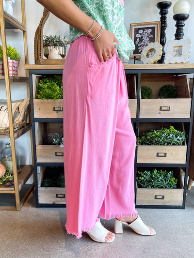 Umgee Cotton Candy Wide Leg Pants