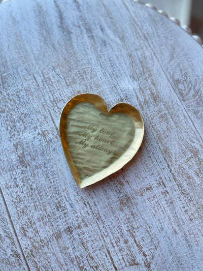 4” Heart Saying Tray