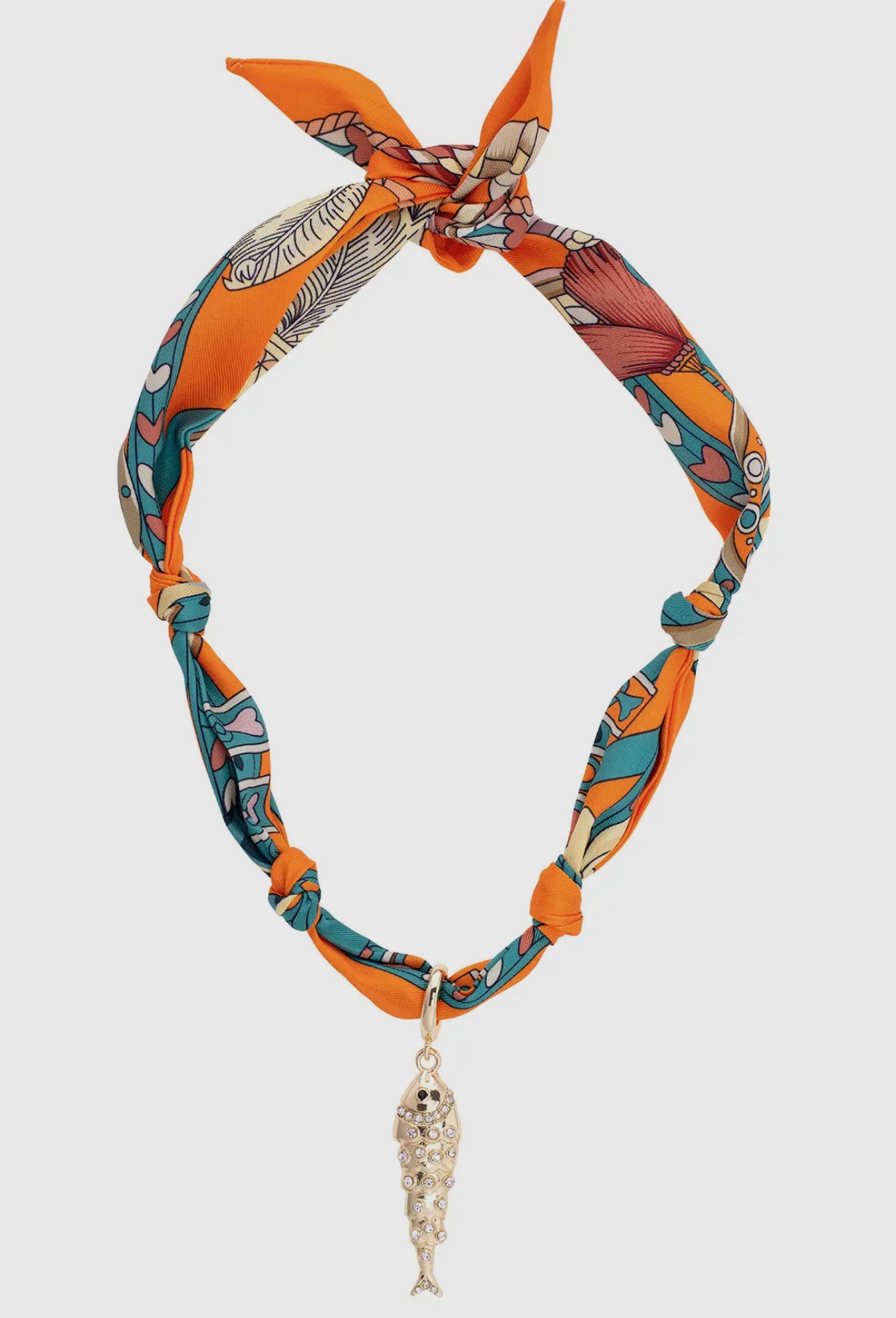 Canvas Style Scarf Necklace