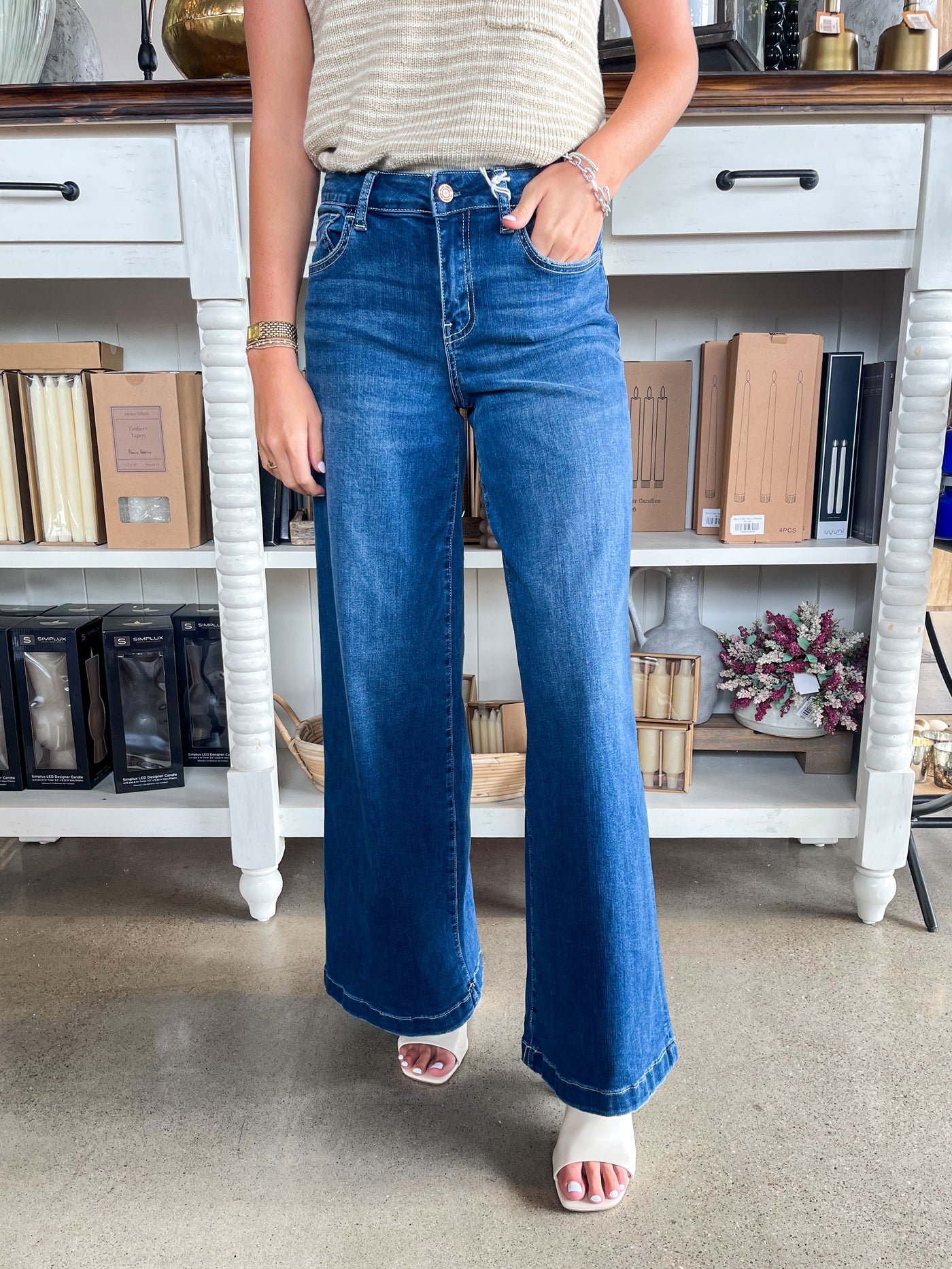 Vervet Mid Rise Palazzo Jean