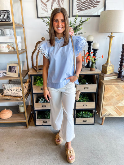 Jodiful Powder Blue Vera Top