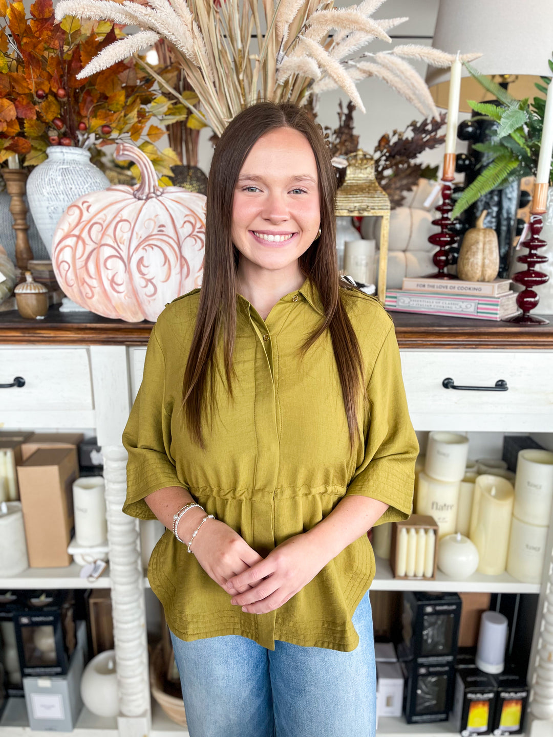 Entro Martini Olive Vivica Top – Kenzie Parker
