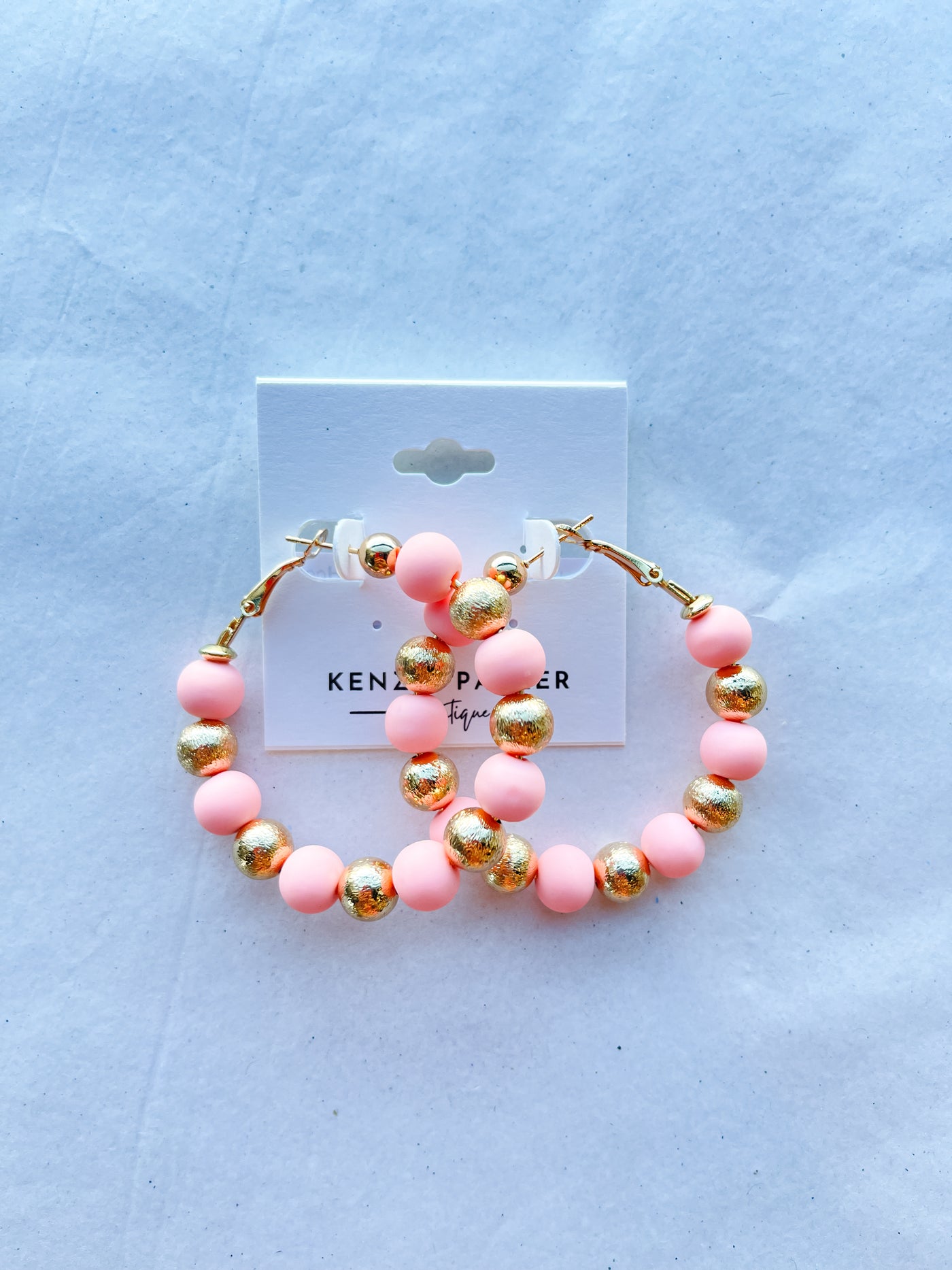 Kendall Satin & Clay Ball Mix Hoops