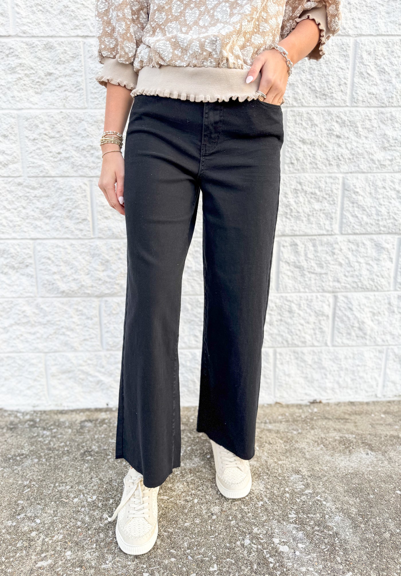 Easel Black Soft Stretch Twill Pants