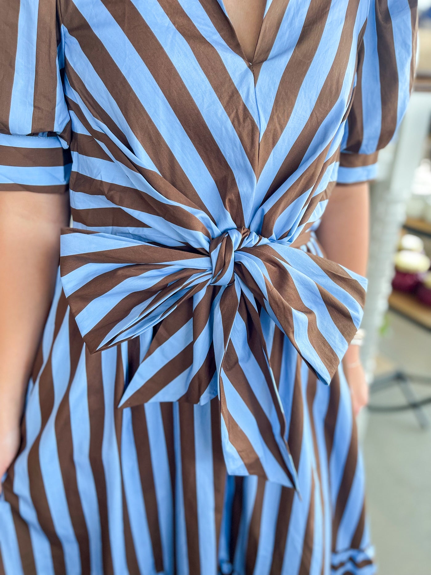 Entro Blue Brown Marissa Dress – Kenzie Parker