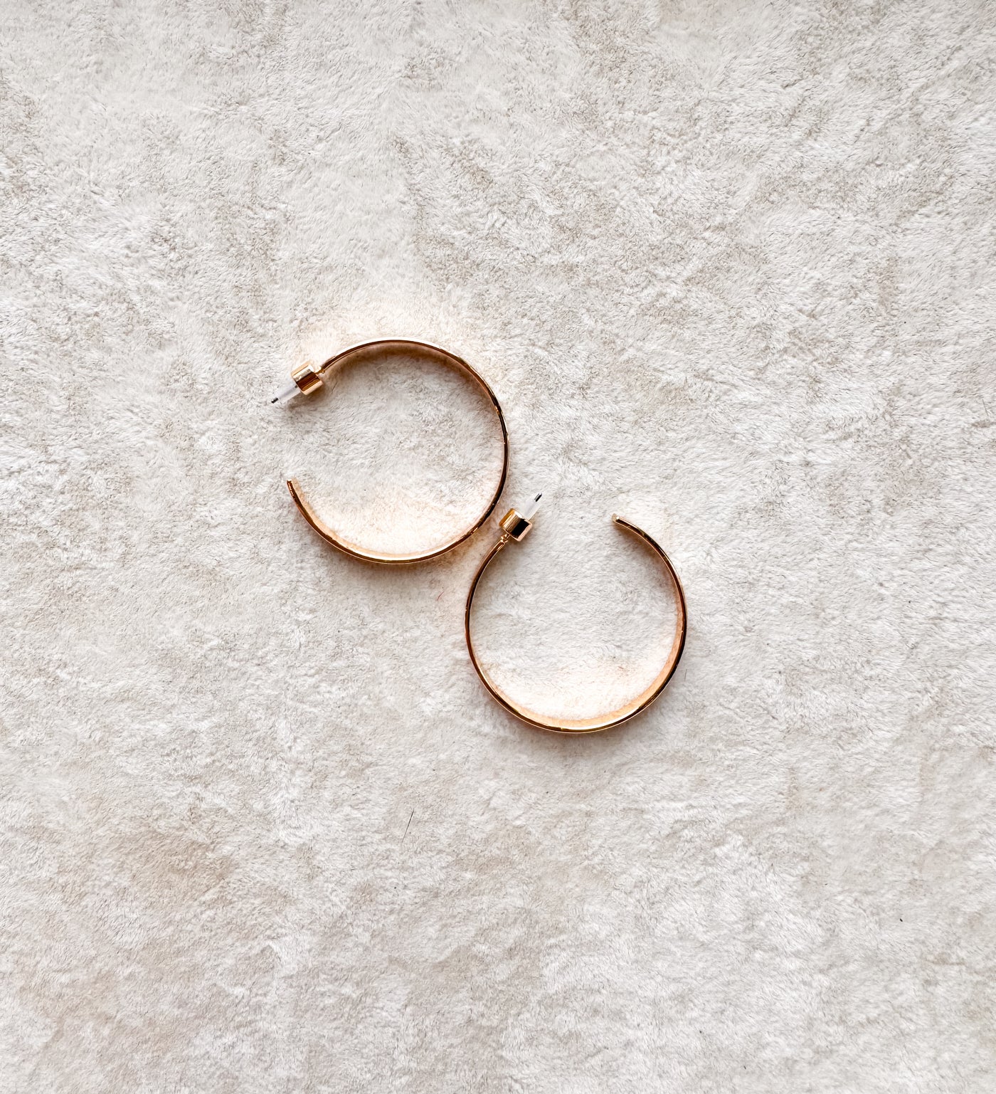 Chloe 40mm Flat Metal Hoops