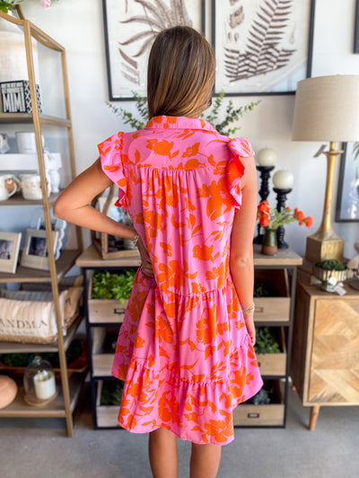 Pink Orange Patty Dress