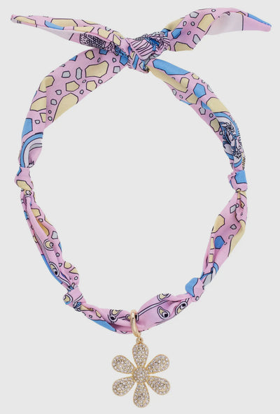 Canvas Style Scarf Necklace
