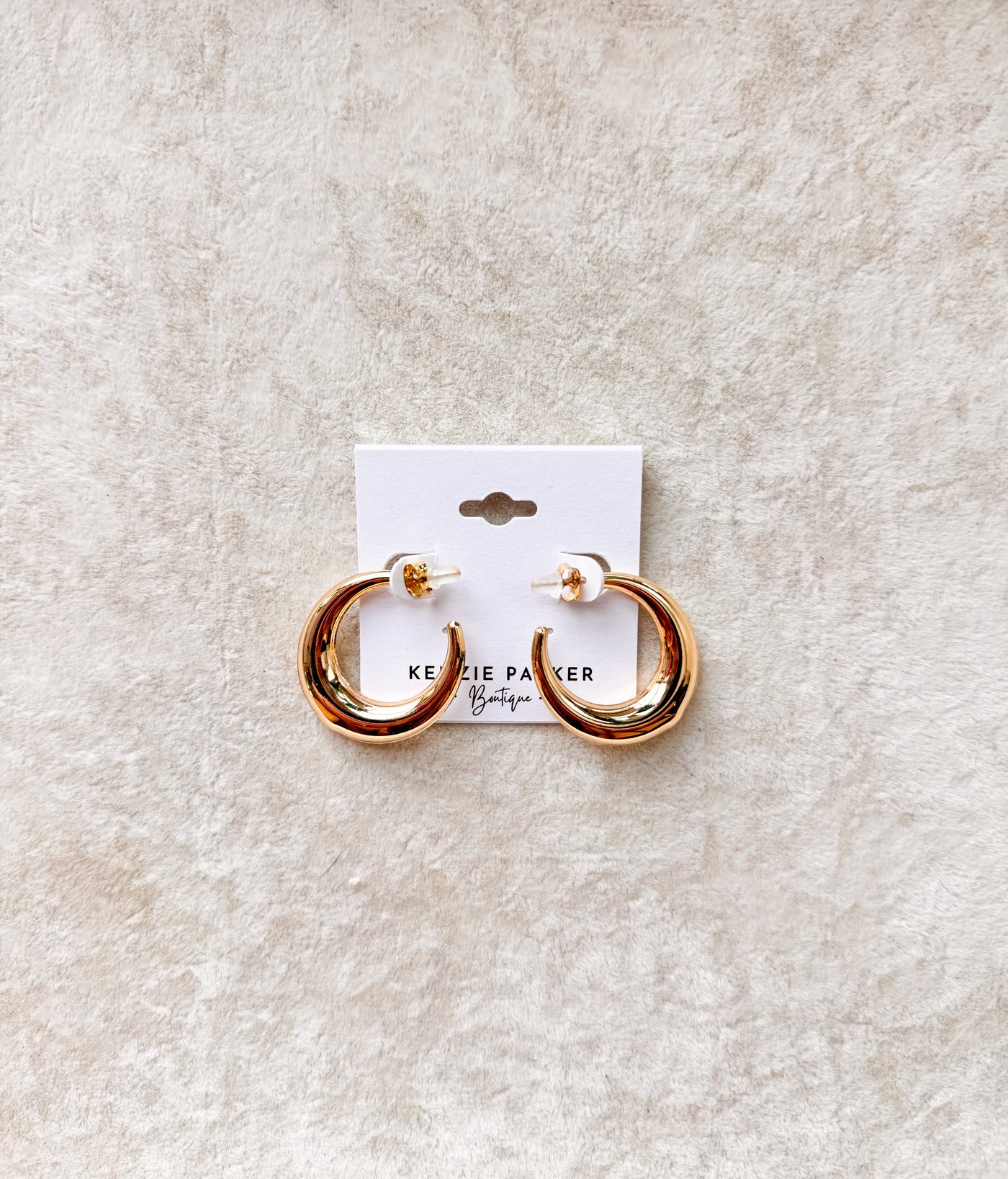 Nora Puffy Horn Shaped Metal Hoops
