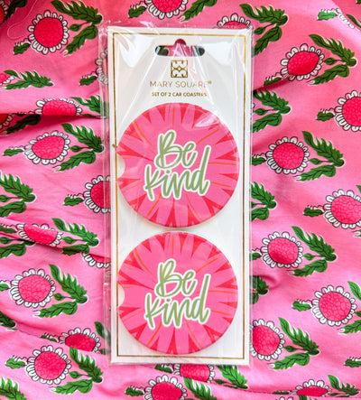 Mary Square Car Coasters