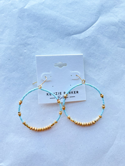 Chloe Wood & Seed Beads Earrings