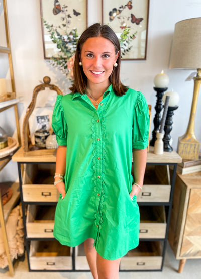 Kelly Green Bryer Dress