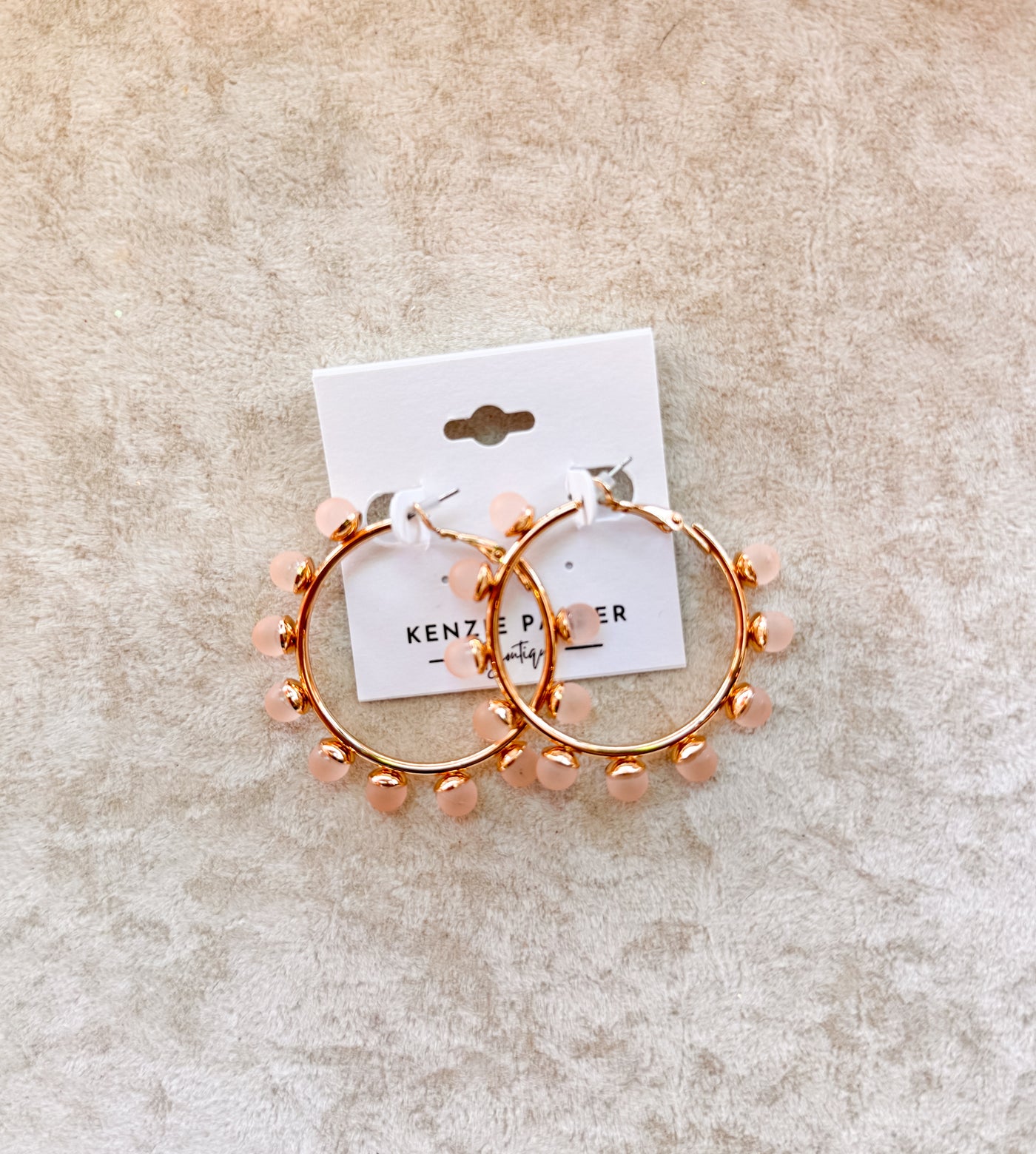 Elizabeth Peach Acrylic Ball Earrings