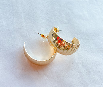 Gold Omega Metal Hoop