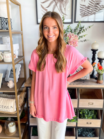 Cotton Candy Linen Kennedy Top