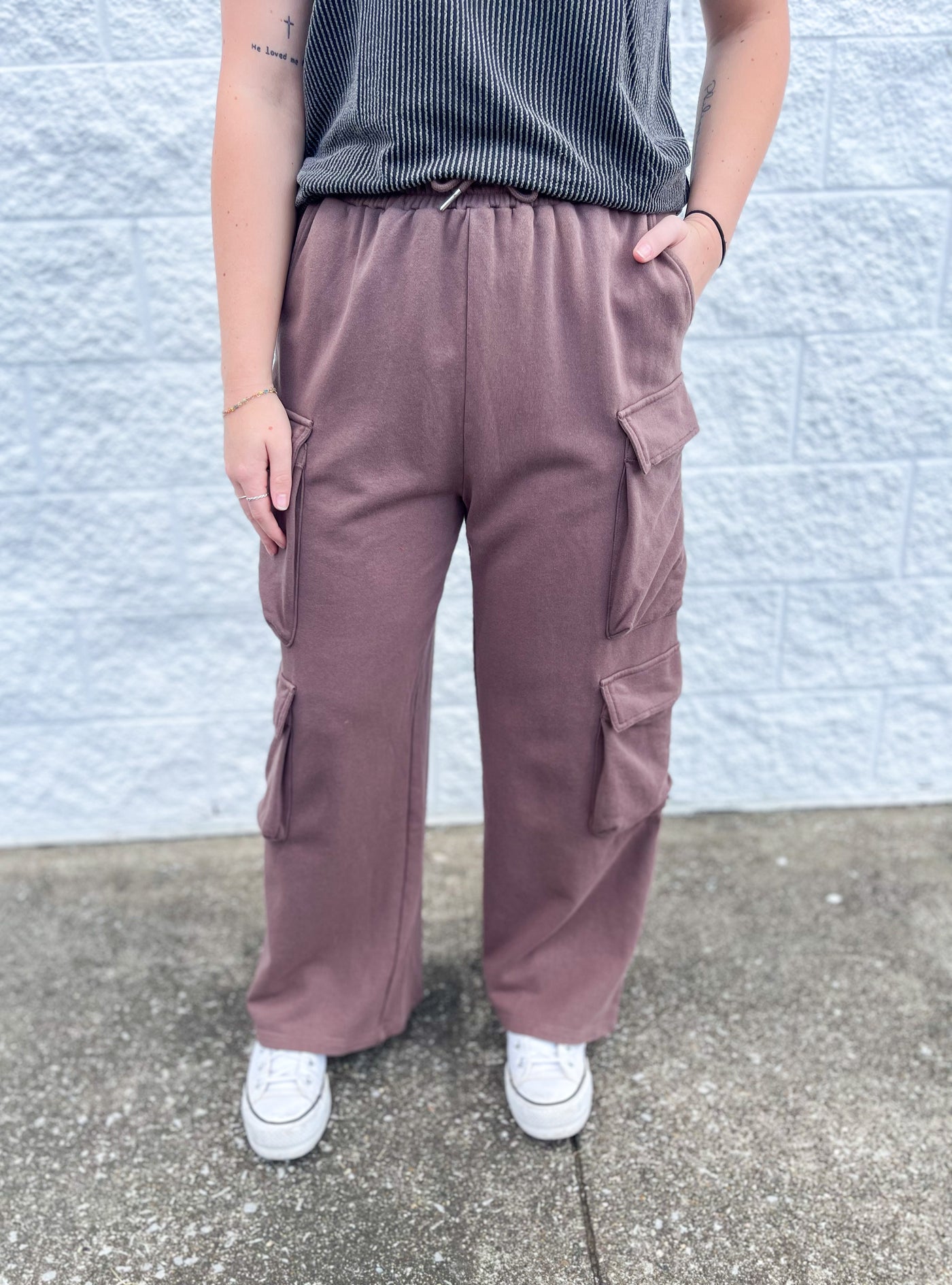 Mocha Bubble Pocket Pants
