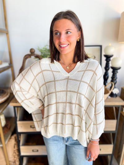 Jodifl Taupe/Ivory Khloe Sweater