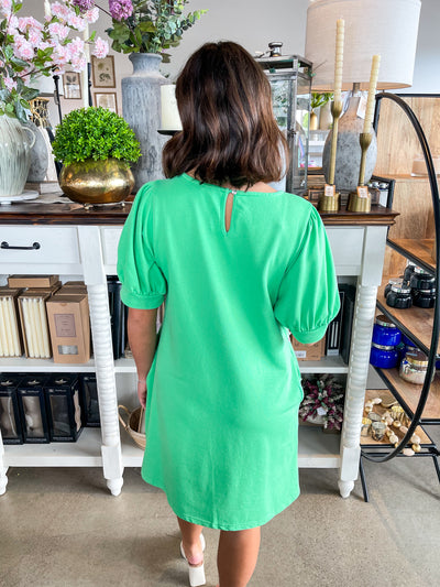 Jodifl Apple Green Flower Dress