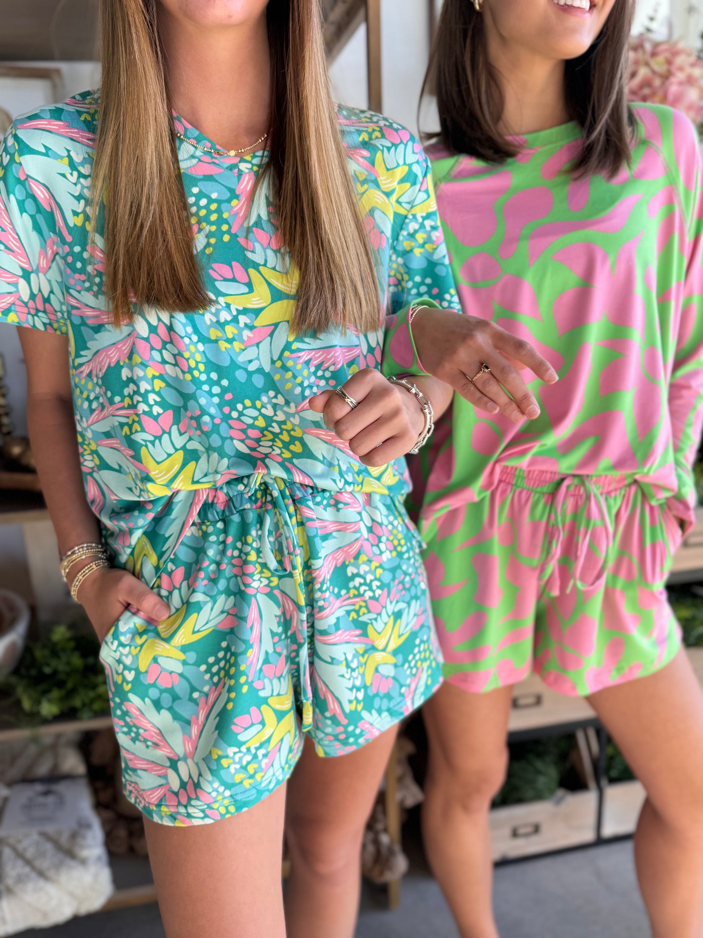Allie Aloha Green PJ Set